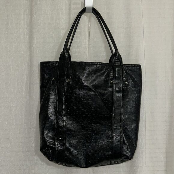 GUESS Black Leather G Logo Founder’s Tote - Picture 2 of 11